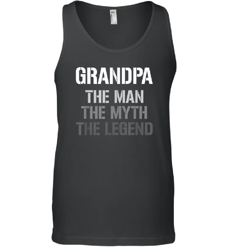 Papa the man, the myth, the legend gift Men Cotton Tank Top