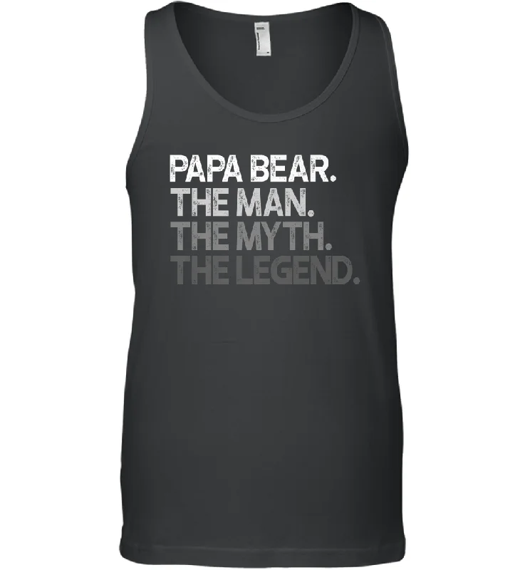 Papa the man, the myth, the legend Men Cotton Tank Top