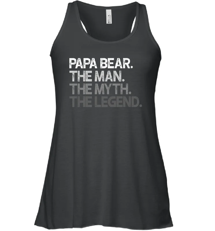 Papa the man, the myth, the legend Women Racerback Tank