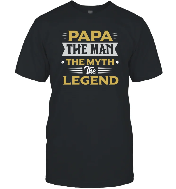 Papa the men the myth the legend gift for dad father's day Men Cotton T-Shirt