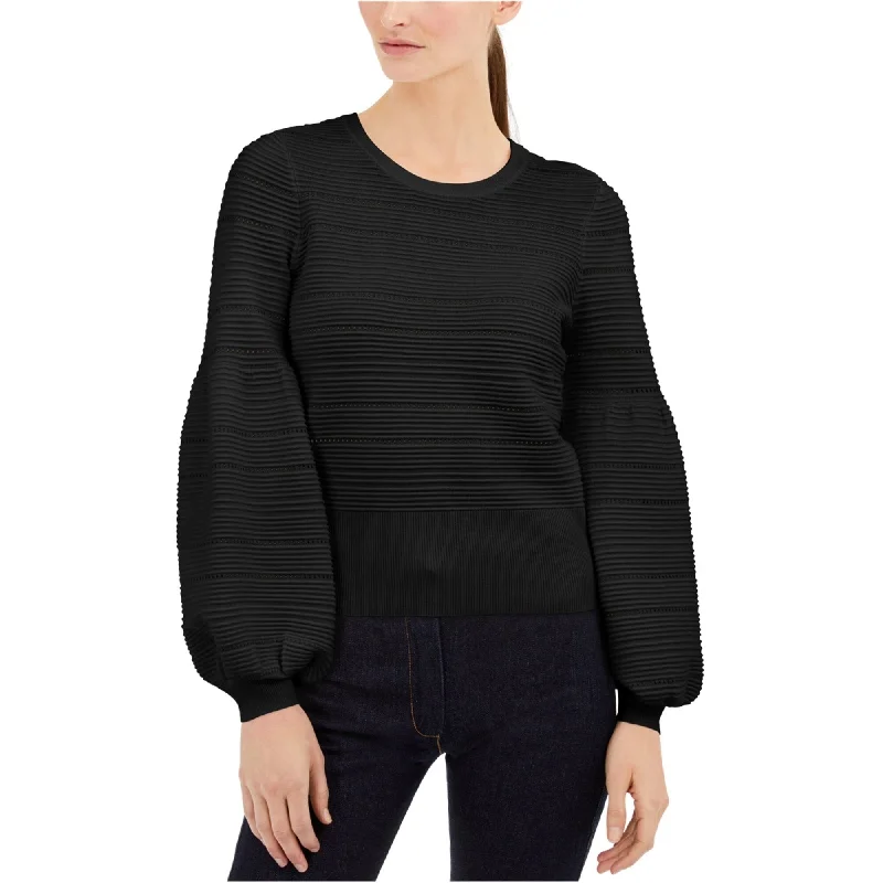 I-N-C Womens Pointelle Ottoman Pullover Sweater, Black, Small