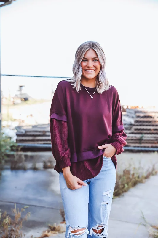 Kensie Pullover-Plum