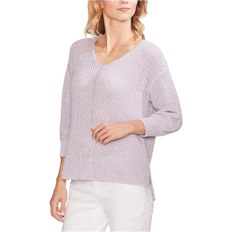 Vince Camuto Womens High-Low Pullover Sweater, Purple, Small